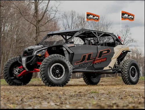 Vista 4 de JLP 6 pies de alto 1/4 en poste de 19 x 12 pulgadas bandera látigo go kart todoterreno puerta deportes 4x4 ATV Glamis Sand Dunes PWC UTV seguridad