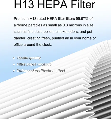 Vista 3 de Paquete de 2 filtros purificadores de aire DR-HPA019 compatibles con ventilador de torre purificador de aire MC710S, DR-HTF010S, filtro de repuesto