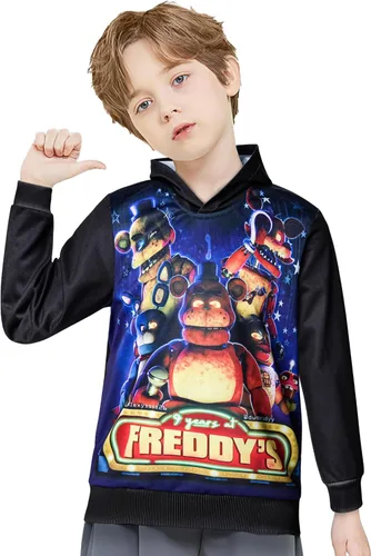 Vista 2 de Difforever Freddy's hoodies for Boys Kids sweater coat for 5-12 Years