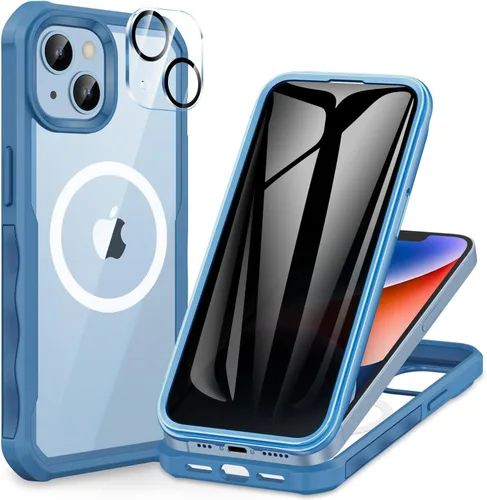 Vista 86 de CENHUFO Funda de privacidad para iPhone 11 Pro, funda de cuerpo completo con protector de pantalla de privacidad de vidrio templado 9H integrado