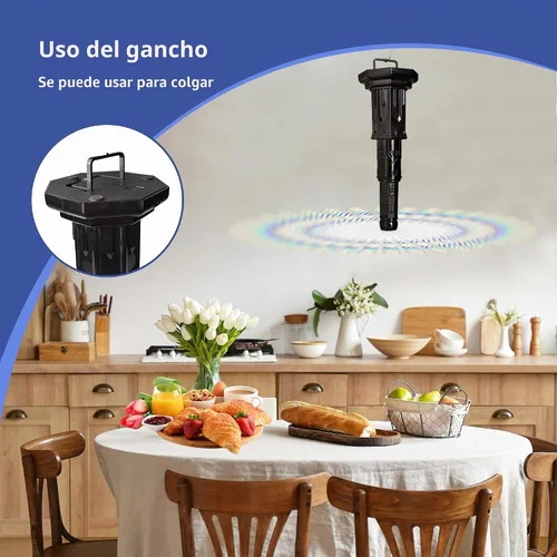 Vista 6 de 4 ventiladores de comida para mesas recargables, giratorio retráctil para comidas de interior, picnic, fiesta (negro)