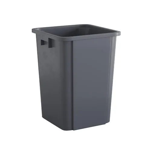 Vista 33 de Bote de basura comercial cuadrado beige de 19 galones para escuela, hotel, oficina, almacén, centro comercial, restaurante
