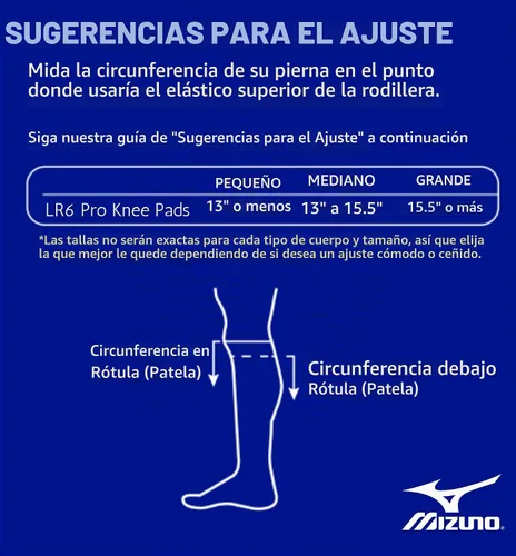 Vista 3 de Mizuno Rodilleras de voleibol LR6 Pro ECO para mujer Negro