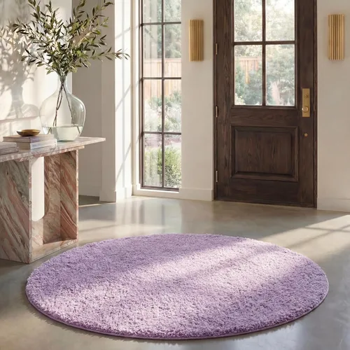 Vista 70 de SAFAVIEH Colección August Shag - Alfombra de área de 6 x 9 pies, color lila, diseño sólido, no desprende pelusa y de fácil cuidado, grosor de 1.2