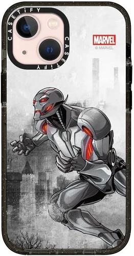 Vista 90 de CASETiFY Funda para iPhone Air, compatible con MagSafe Marvel VS CoLab Protección contra caídas de grado militar 4x de 8.2 pies Funda Capitán