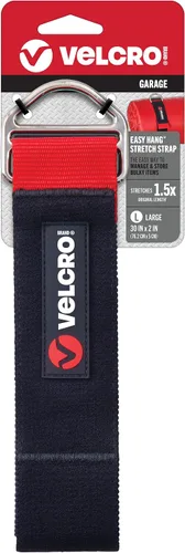 Vista 8 de VELCRO Brand Correa de almacenamiento elástica fácil de colgar, resistente que soporta 20 libras, se estira 1.5 veces de longitud, cables