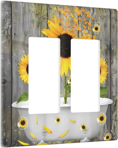 Vista 110 de Placa de pared de 1 cuadrilla, diseño de playa, océano, amanecer, mar, atardecer, cubierta de interruptor de luz en blanco, decorativo, sin