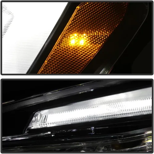 Vista 7 de ACANII - Para [modelo halógeno] 2013-2016 GMC Acadia OE Estilo LED Tubo Proyector Faros Faros Par Par Izquierdo+Derecho