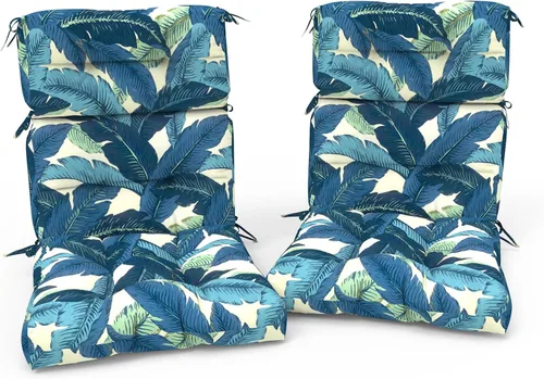 Vista 17 de Cojines para sillas de patio con respaldo alto para exteriores, cojines Adirondack para jardín, porche, hogar, oficina, uso en sillas, 44 x 22 x 4
