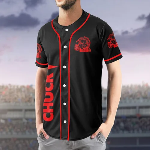 Vista 3 de Camiseta de béisbol gráfica, linda camiseta de béisbol de personajes de película de dibujos animados, regalo para hombres y mujeres, divertida
