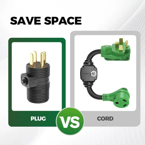 Vista 6 de RVGUARD - Enchufe Adaptador de 50 Amperios a 30 Amperios con Protección contra Sobrecarga