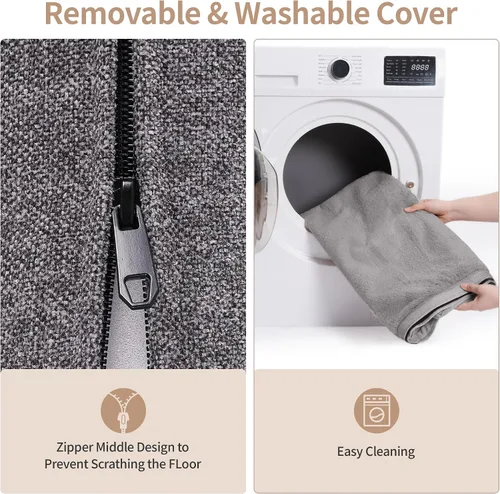 Vista 4 de Cama ortopédica para perros grandes y medianos, espuma para jaula de huevos, impermeable, funda lavable, almohadilla de espuma viscoelástica