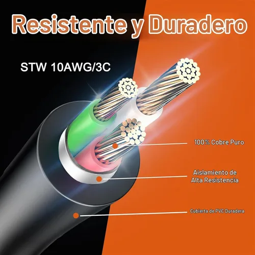 Vista 6 de Cable adaptador de corriente CA NEMA 6-50P macho a TT-30R, 125