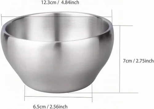 Vista 2 de IMEEA Tazón Aislado para Helado de 15 oz de Pared Doble de Acero Inoxidable SUS304 para Sopa, Cereal, Juego de 2