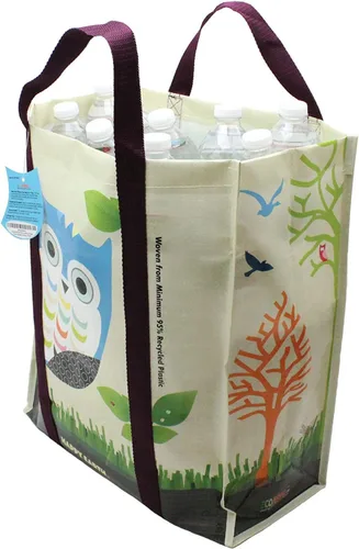 Vista 3 de Bolso de compras reutilizable tejido laminado XL, bolsa de plástico reciclada