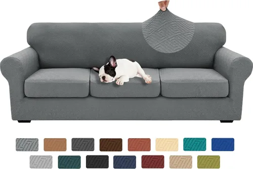 Vista 54 de XINEAGE Funda de diván para sofá en forma de L, fundas de sofá modular para mascotas, funda de asiento de sofá antideslizante lavable, fundas