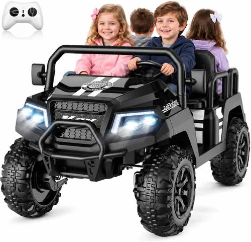 Vista 9 de [Usado] Coche eléctrico de 24 V para niños, automóvil de 4 plazas para niños de 3 a 8 años, color aguamarina
