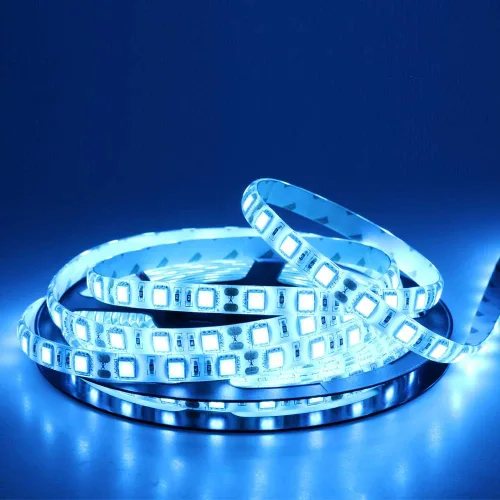 Vista 13 de Tira de luces LED impermeable verde, 16 pies/5 m SMD5050 300 LEDs DC12V cinta LED flexible y cortable (sin adaptador/enchufe de 12V)