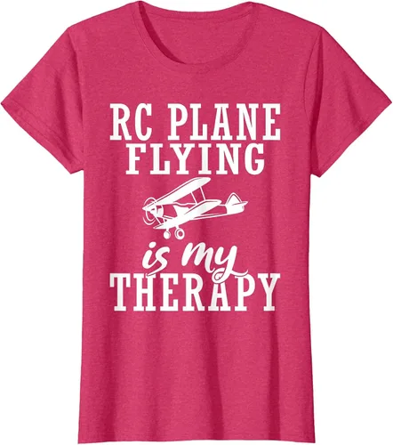 Vista 27 de RC Plane Flying is My Therapy RC Plane T-Shirt Asphalt Grey