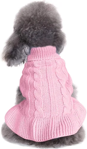 Vista 10 de CHBORCHICEN Suéteres de punto para perros pequeños, sudadera cálida para mascotas gatos, ropa de invierno, suéter de gatito y cachorro