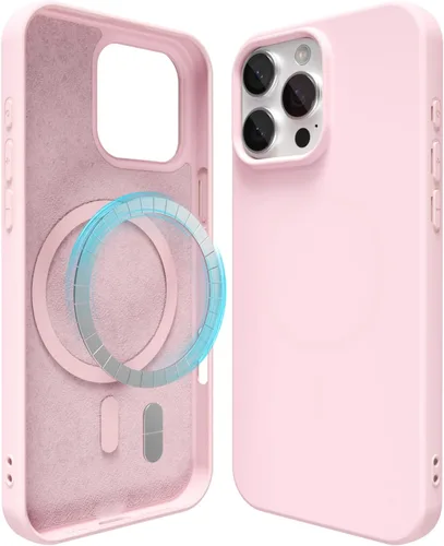 Vista 79 de oakxco Funda de silicona para iPhone 13 Mini/ 12 Mini magnética, compatible con carga inalámbrica Magsafe, goma delgada y suave, cubierta protectora