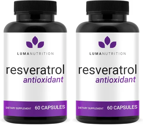 Vista 9 de Luma Nutrition Suplemento de Resveratrol de Alta Pureza - 98% Trans-Resveratrol - Antioxidante - Cápsulas de Resveratrol - Vegano y Sin Gluten - 60