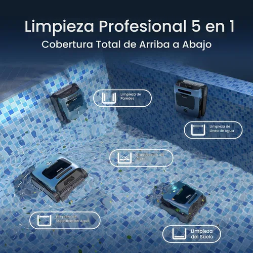 Vista 5 de Beatbot 92055, A100 Pro - Aspiradora robótica inalámbrica para limpieza