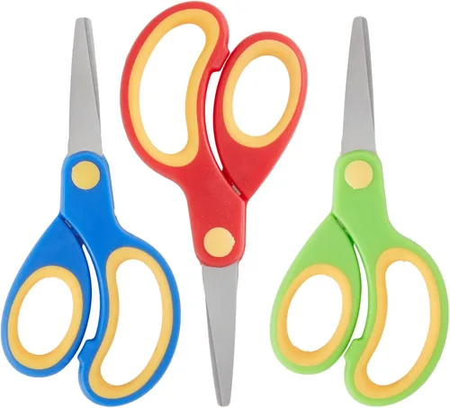 Vista 7 de Juvale Suministros escolares para niños, tijeras de punta roma, suministros escolares a granel para manualidades y actividades, tijeras de aula a