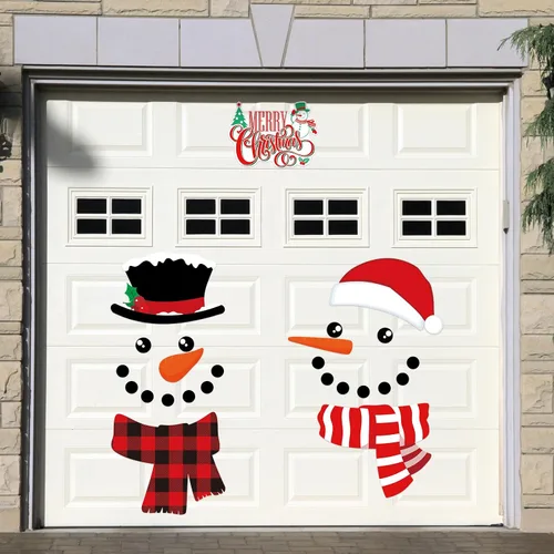 Vista 12 de BBTO 25 piezas de decoración de puerta de garaje de Navidad decoración de puerta de garaje, calcomanías de imanes de Feliz Navidad