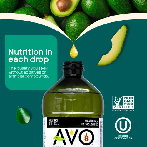 Vista 7 de Aceite de aguacate AVO 100% no transgénico, 67.6 Fl-oz, sin conservantes añadidos