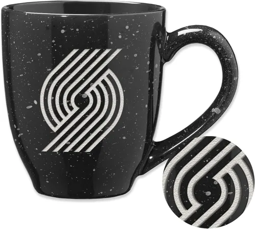 Vista 98 de Rico Industries NBA 16 oz Team Color Laser Engraved Speckled Ceramic Coffee Mug 3-Color del