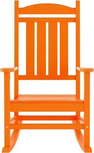 Vista 5 de WestinTrends Malibu - Mecedora para exteriores/patio, color naranja