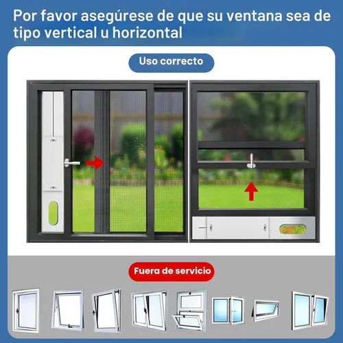 Vista 7 de Kit portátil de ventilación de ventana para aire acondicionado, kit de ventana deslizante ajustable vertical/horizontal para unidad de aire