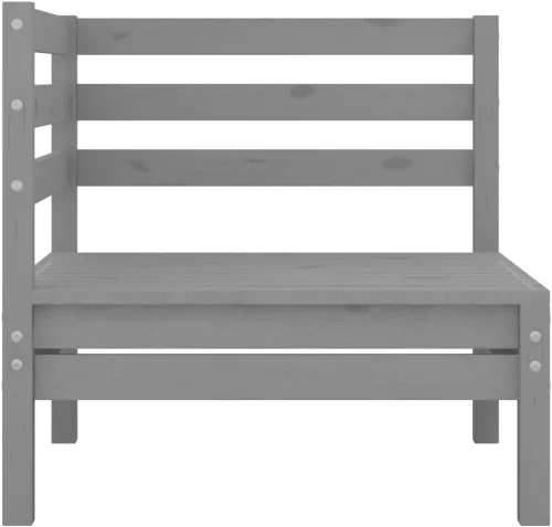 Vista 4 de Ensemble de Salon de Jardin Modulaire en Pin Massif Gris, Canapé d'Angle Pour Terrasse, Balcon ou Salon, Confortable et Design Rustique, Assemblage