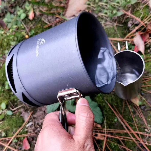 Vista 7 de Fire-Maple XK6 - Olla de camping con intercambiador de calor 1L olla