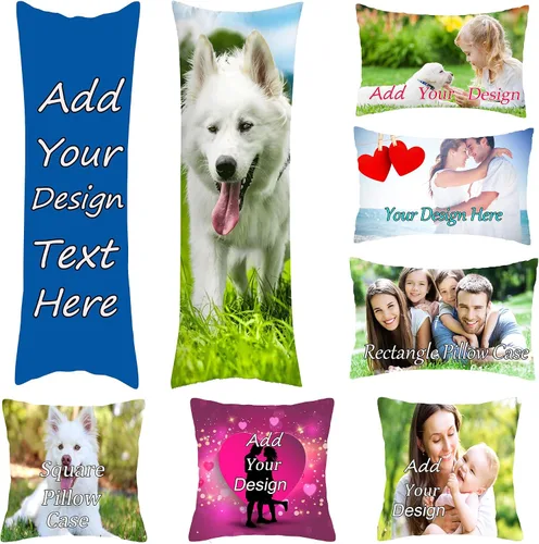Vista 18 de Fundas de almohada personalizadas, fundas de almohada suaves personalizadas, añade tu texto, foto, decoración del hogar, sofá, cama, sala de estar