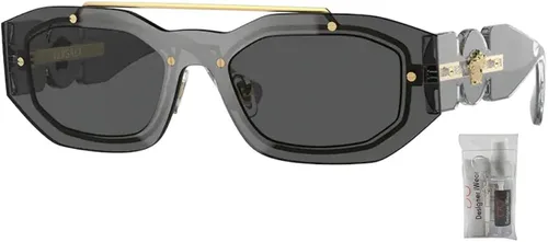 Vista 2 de Versace VE2235 Irregular Sunglasses for Men BUNDLE With Designer iWear Complimentary Eyewear Kit