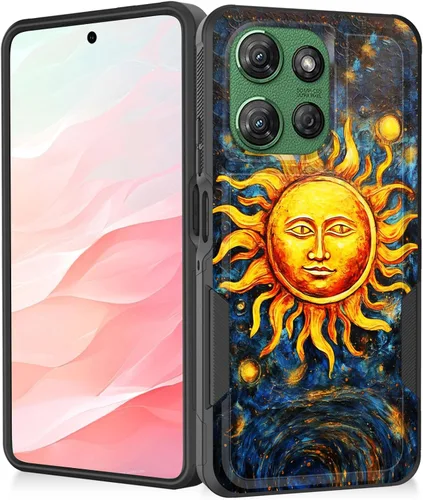 Vista 87 de Funda para Moto G Play 4G 2024, resistente de doble capa híbrida de policarbonato duro, goma suave, a prueba de golpes, funda protectora resistente