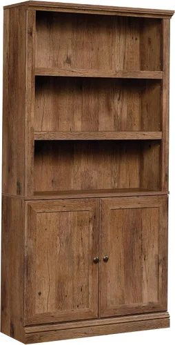 Vista 18 de Sauder Estantería de Almacenamiento Misceláneo con Puertas, Estantes Ajustables, Estantería de 5 Estantes - Acabado Castaño Tizado Chalked Chestnut