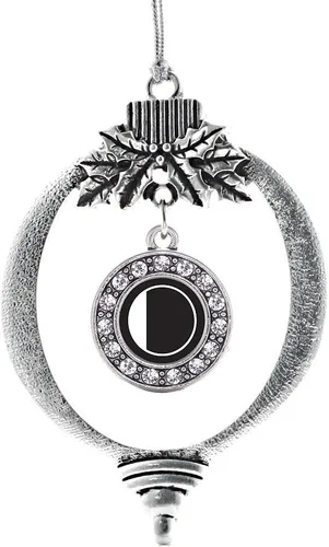 Vista 329 de Inspired Silver - Adorno de cromosoma 21 con dije de círculo de plata con joyas de circonita cúbica