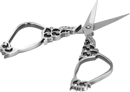 Vista 7 de DIY Sewing Scissors Embroidery Vintage Classical Needle Art Work Craft CollectionBronze (Silver)