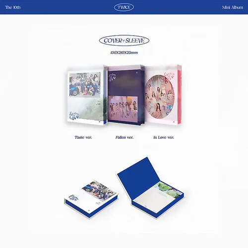 Vista 3 de TWICE 10th Mini Album - Taste of Love [ Taste Ver. ] Photobook + CD-R + Booklet + Lenticular + Tasting Card + Coaster + Photocard