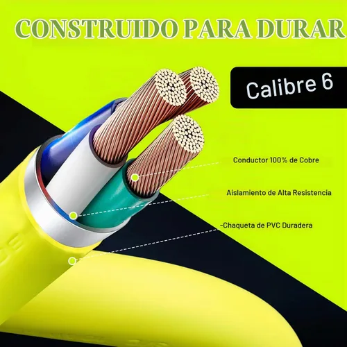 Vista 5 de Cable adaptador del cargador EV Campzlly, adaptador NEMA 10-50P a 14-50R, enchufe de 50A a 4 clavijas hembra, compatible con EV para carga de nivel