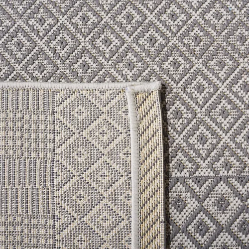 Vista 28 de SAFAVIEH Alfombra lavable para exteriores, colección Courtyard de 2.3 x 6.7 pies, beige y azul aguamarina, no desprende pelusa y es fácil