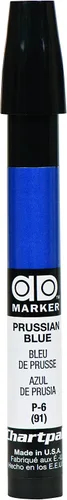 Vista 3 de El marcador original Chartpak AD, Tri-Nib, azul escarcha, 1 cada uno (P112)