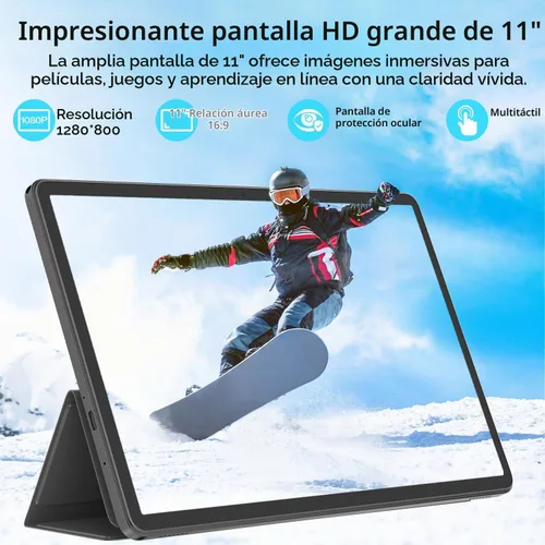 Vista 3 de ECOPAD Tablet Android 15 de 11 pulgadas con teclado, 20 GB de RAM 128 GB de ROM (2 TB TF Expand), procesador Octa-Core, WiFi 6, batería de 8000 mAh