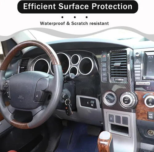 Vista 3 de Cubierta de moldura del panel del tablero para Toyota Tundra 2007 2008 2009 2010 2011 2012 2013, accesorios de decoración interior de ABS