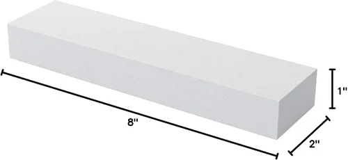 Vista 2 de Bon Tool 14-895 8 pulgadas por 2 pulgadas por 1 pulgada de grano 80 de óxido de aluminio para azulejos de piedra y ladrillo de frotamiento, blanco