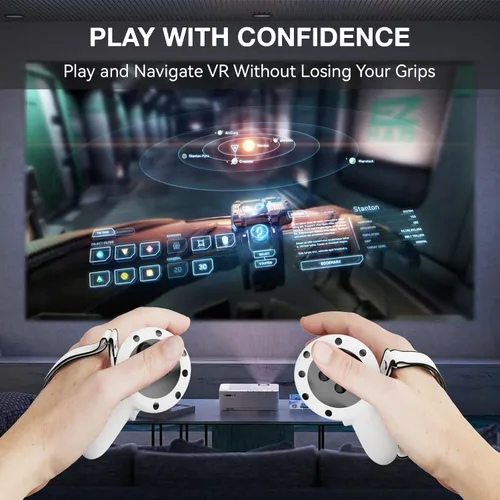 Vista 6 de VR Controller Grips Cover for Quest 3 Accessories, Silicone Controller Protector for quest3 Controllers Grips, Soft Grips Skin with Adjustable Strap