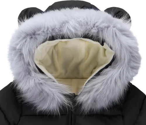 Vista 3 de Enterizo unisex para recién nacido, traje de nieve, chaqueta con capucha de invierno